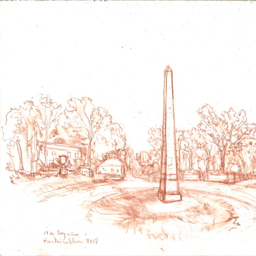 Fontainebleau l'obelisque et la folie Pompado